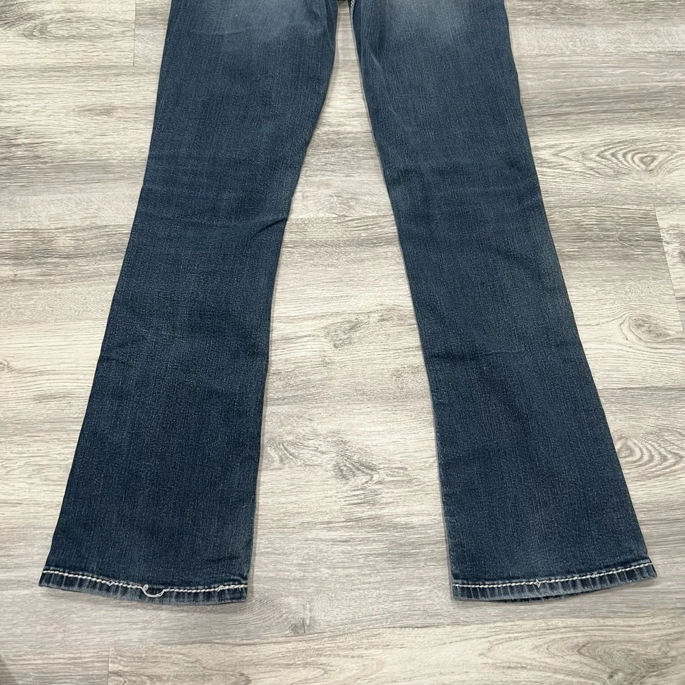 Maurices Bootcut Jeans‎ Dark Wash Embellished Pockets Y2K Denim Jeans Size 8 - Picture 5 of 9